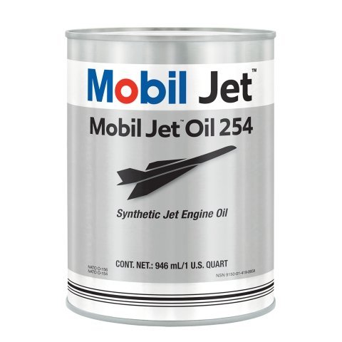 Mobil Jet Oil 254 synthetic aircraft engine lubricant