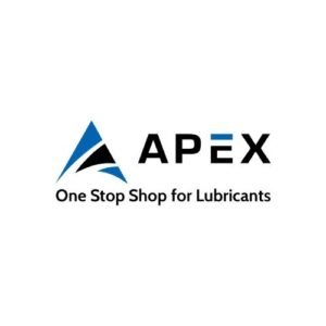 industrial lubricant supplier corporate apex lube logo and brand identity