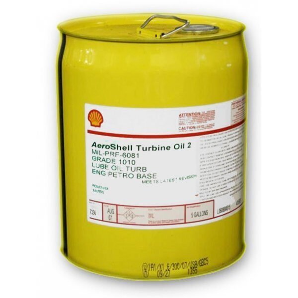 Aircraft turbine oil AeroShell packaging